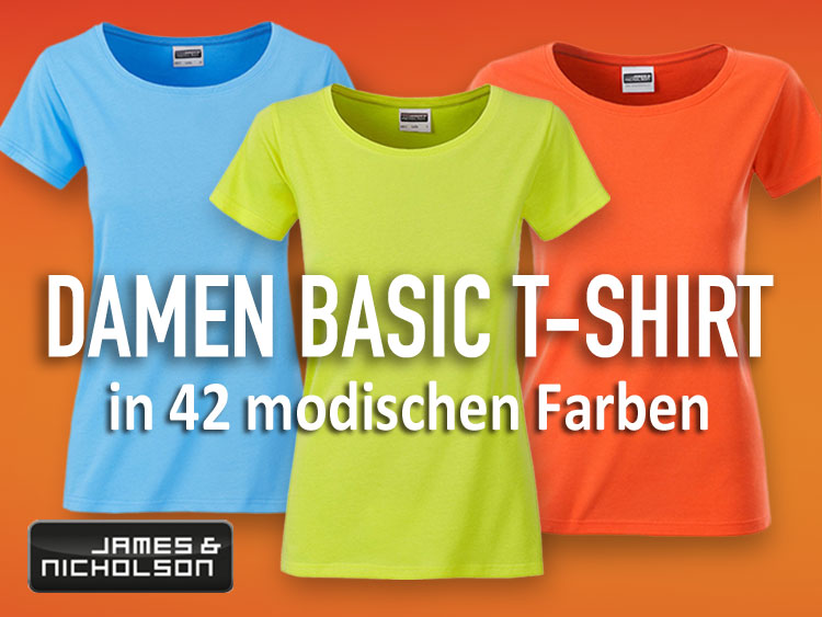 Damen T-Shirts in aufregender Farbenvielfalt