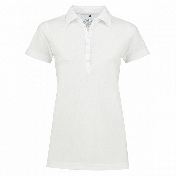 Bioaktives Damen-Poloshirt weiß