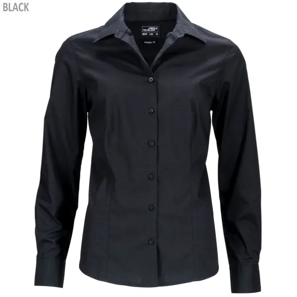James & Nicholson Damen Business Bluse - Langarm