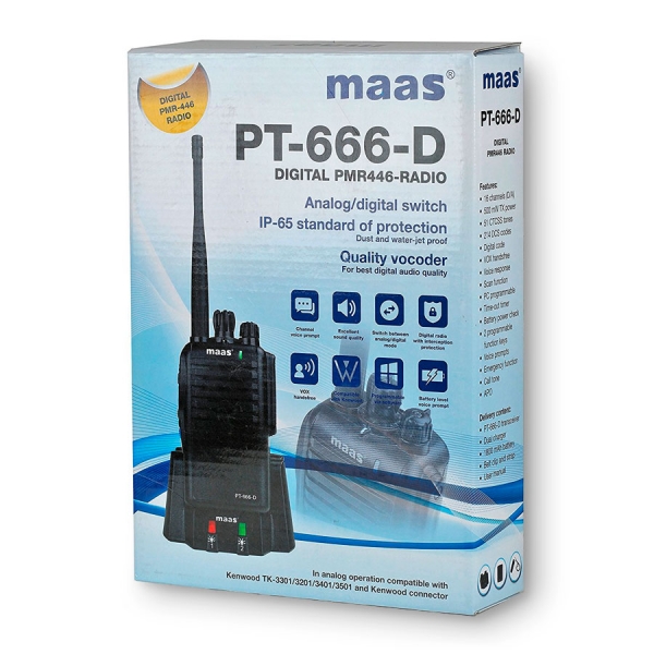 MAAS PT-666-D Funkgerät  PMR-446 - Digital/Analog