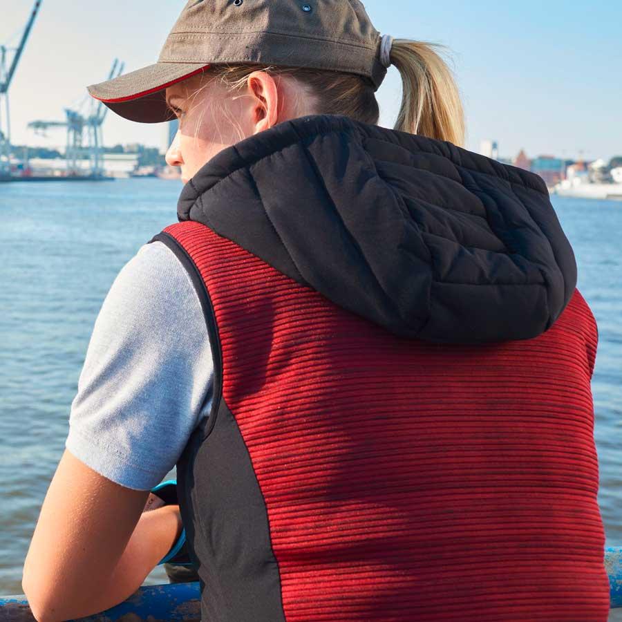 James & Nicholson Ladies' Padded Hybrid Vest