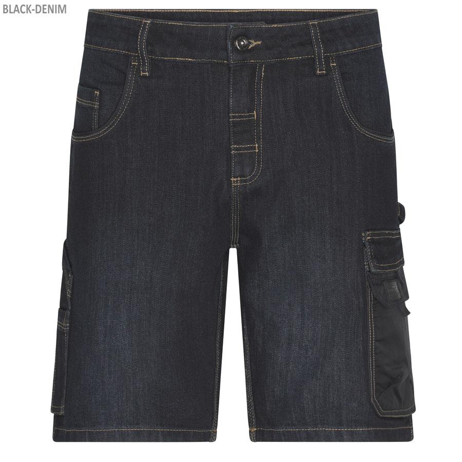 James & Nicholson Workwear Stretch-Bermuda-Jeans